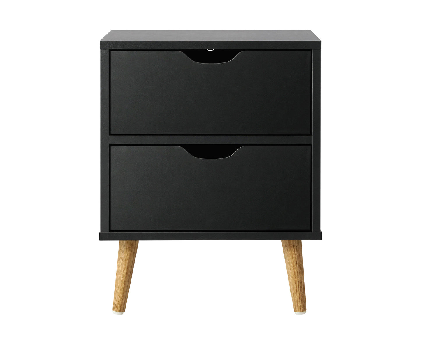 Bedside Tables 2 Drawers Side Table Bedroom Furniture Storage Black
