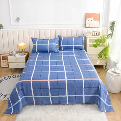 Red Flower Printed Flat Bed Sheets for Double Bed Single/Queen/King Reactive Printed Top Sheets for Beds Sabanas Cama 150X200