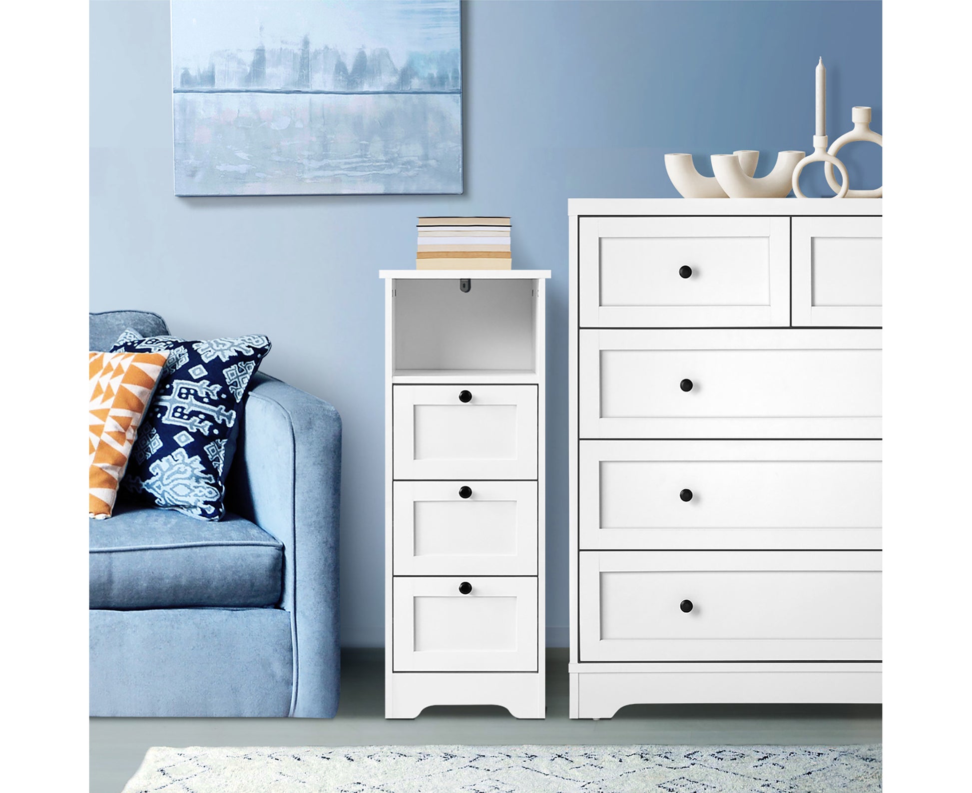 Chest of Drawers Storage Cabinet Dresser Side Table Hamptons Furniture