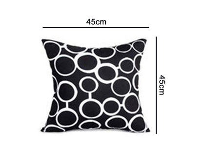 Microfiber Throw Pillow Cover Set of 6, Black and White Arrow Geometric Pattern for Living Room Sofa Couch Square Decorative Bed Pillow Case, 45*45Cm