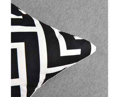Microfiber Throw Pillow Cover Set of 6, Black and White Arrow Geometric Pattern for Living Room Sofa Couch Square Decorative Bed Pillow Case, 45*45Cm