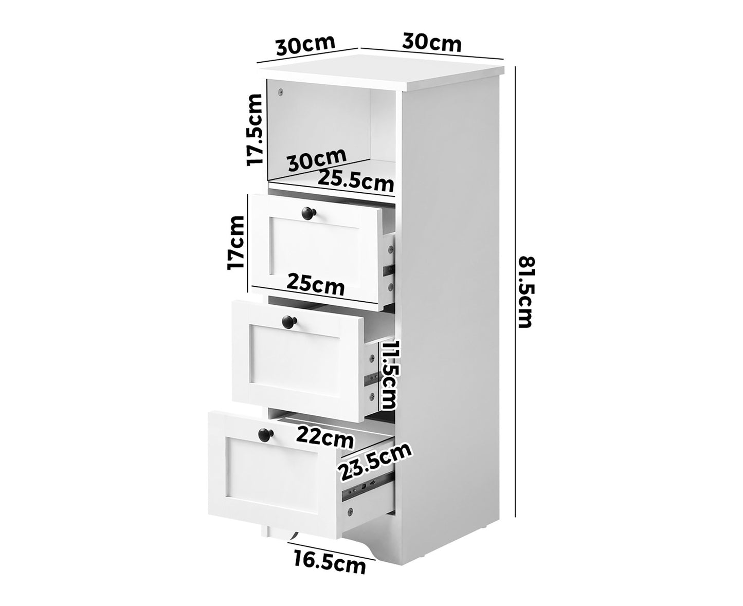 Chest of Drawers Storage Cabinet Dresser Side Table Hamptons Furniture